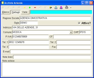 L'archivio delle aziende